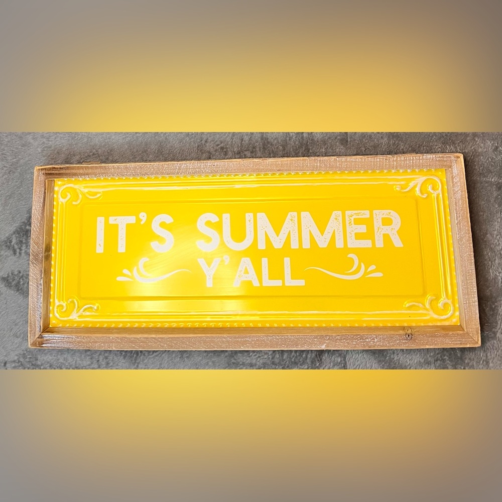 The Spring Shop Bright Yellow Decorative Sign